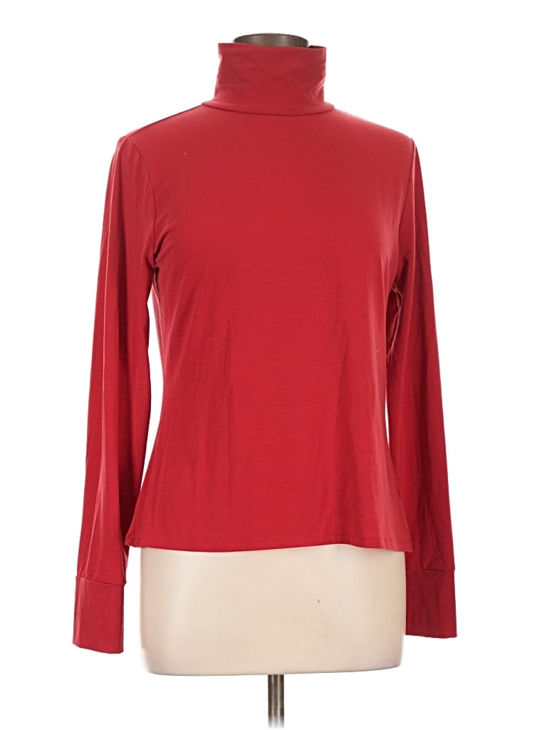Pre-owned Gap Fit Long Sleeve Turtleneck In Red