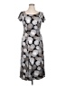 Perceptions Print Gray Casual Dress Size 14 - photo 1