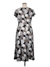 Perceptions Print Gray Casual Dress Size 14 - photo 2