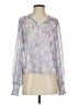 Aqua 100% Polyester Silver Long Sleeve Blouse Size XS - photo 1