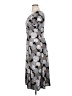 Perceptions Print Gray Casual Dress Size 14 - photo 5