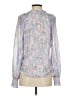 Aqua 100% Polyester Silver Long Sleeve Blouse Size XS - photo 2