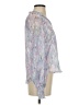 Aqua 100% Polyester Silver Long Sleeve Blouse Size XS - photo 4