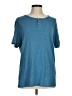 Theory 100% Cotton Blue Short Sleeve Henley Size M - photo 1