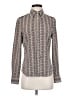 Tory Burch Houndstooth Brown Long Sleeve Blouse Size 4 - photo 1