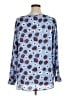 Ann Taylor LOFT 100% Polyester Blue Long Sleeve Blouse Size XL - photo 2