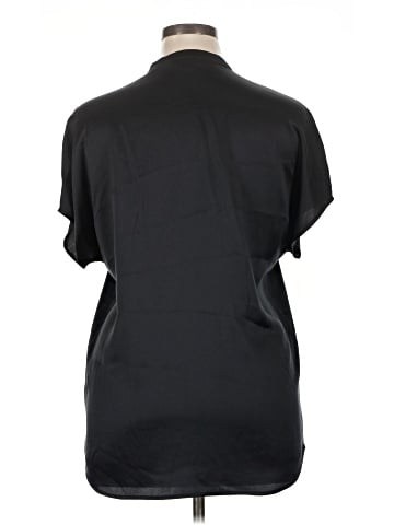 Vince. Short Sleeve Silk Top (view 2)