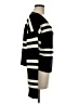 LNA Stripes Black Pullover Sweater Size M - photo 4