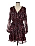 Aqua 100% Polyester Floral Black Casual Dress Size M - photo 1