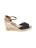 Kanna 100% Leather Blue Wedges Size 7 - photo 1