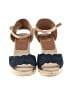 Kanna 100% Leather Blue Wedges Size 7 - photo 2
