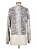 Gaze Animal Print Silver Pullover Sweater Size S - photo 2