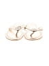 Jack Rogers 100% Leather Silver Flip Flops Size 8 - photo 2