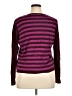 Liz Claiborne Stripes Burgundy Pullover Sweater Size XL Petite - photo 2