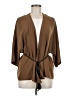 Forever 21 Contemporary 100% Polyester Brown Kimono Size M - photo 1