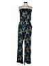 NY Collection Graphic Blue Jumpsuit Size L - photo 1