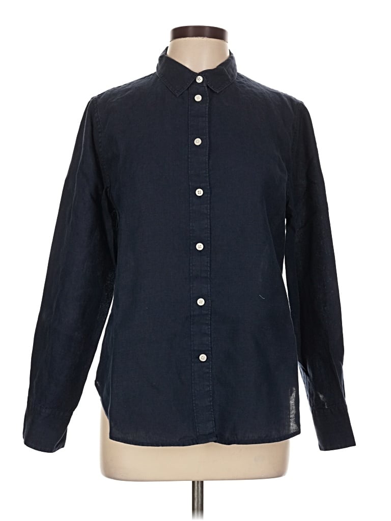 Pre-owned Jcrew Long Sleeve Button Down Shirt In Blue