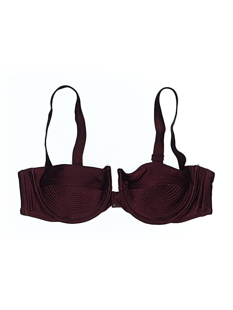 Pre-owned Zimmermann Swimsuit Top Burgundy Swimwear
