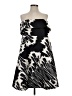 Halston Heritage 100% Polyester Graphic Black Cocktail Dress Size 2 - photo 1
