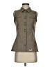 Jack Wolfskin Houndstooth Green Sleeveless Button-Down Shirt Size S - photo 1