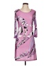 White Mark Graphic Pink Casual Dress Size L - photo 1