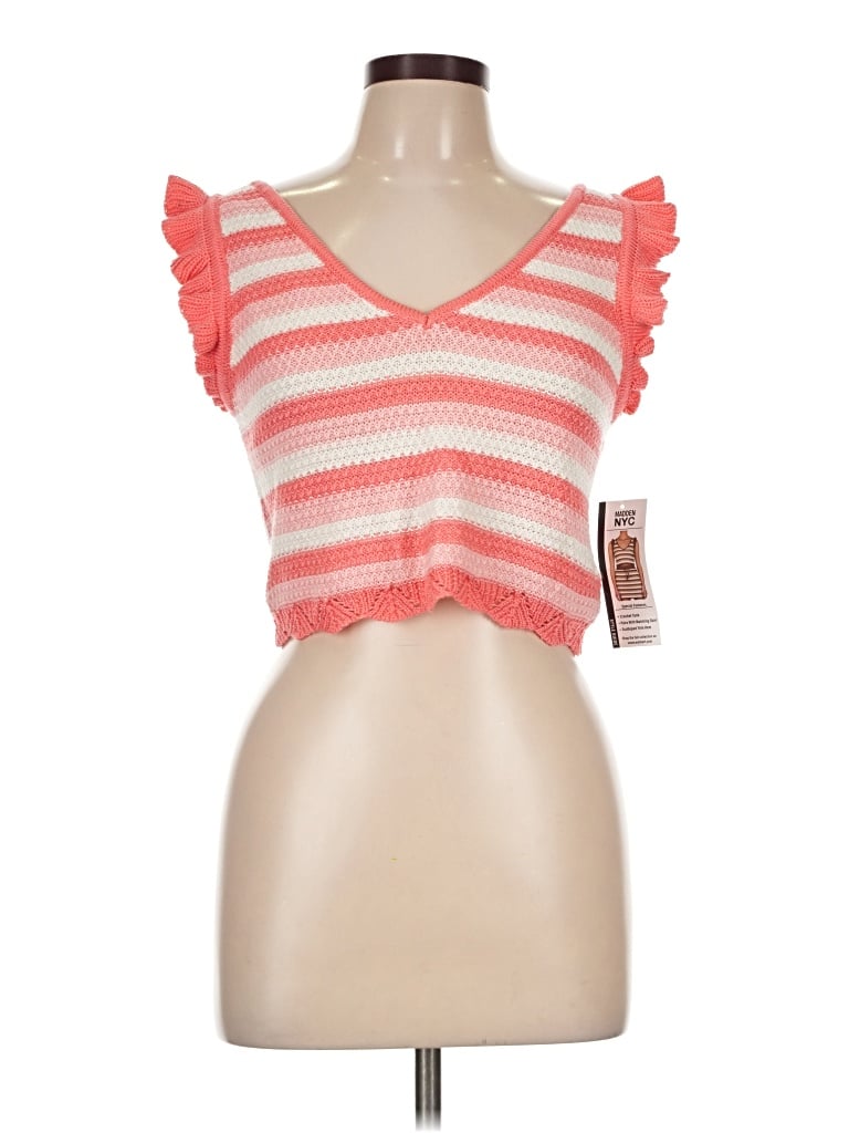 Pre-owned Madden Nyc Sweater Vest In Pink