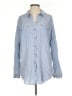 Free People Blue Long Sleeve Button-Down Shirt Size XS - photo 1