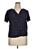 Old Navy 100% Viscose Blue Short Sleeve Blouse Size XL - photo 1