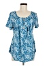 Unbranded Blue Short Sleeve Blouse Size M - photo 1