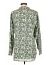 Timeson 100% Polyester Floral Green Long Sleeve Blouse Size L - photo 2