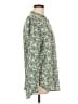 Timeson 100% Polyester Floral Green Long Sleeve Blouse Size L - photo 4