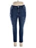 BLOOMCHIC Solid Blue Jeans Size 16 - photo 1