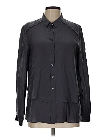 Poetry Long Sleeve Silk Top (view 1)