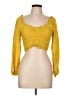 Japna 100% Rayon Yellow 3/4 Sleeve Blouse Size L - photo 1