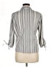 DCC Stripes Gray 3/4 Sleeve Blouse Size M - photo 2