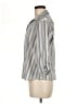 DCC Stripes Gray 3/4 Sleeve Blouse Size M - photo 5
