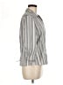 DCC Stripes Gray 3/4 Sleeve Blouse Size M - photo 4
