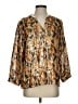 BA&SH Metallic Gold 3/4 Sleeve Blouse Size 2 - photo 1