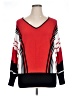 Venus Stripes Red Pullover Sweater Size XL - photo 1