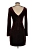 Express Polka Dots Color Block Solid Burgundy Cocktail Dress Size S - photo 2