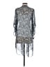 LC Lauren Conrad 100% Polyester Silver Kimono Size S (estimated) - photo 2