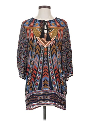 Feathers 3/4 Sleeve Blouse (view 1)