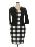 Sucrefas 100% Polyester Houndstooth Black Casual Dress Size 3X - photo 1