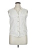 Chicwish Ivory Sleeveless Button-Down Shirt Size XL (estimated) - photo 1
