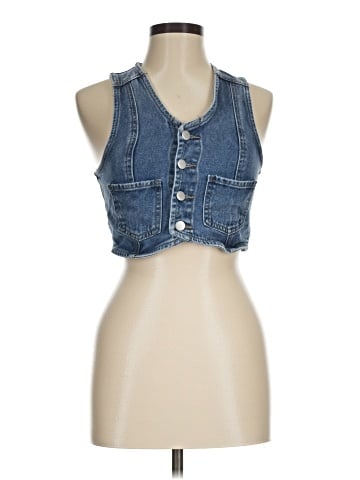Shein Sleeveless Button-Down Shirt (view 1)