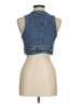 Shein Blue Sleeveless Button-Down Shirt Size 6 - photo 2