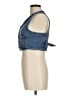 Shein Blue Sleeveless Button-Down Shirt Size 6 - photo 5