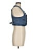 Shein Blue Sleeveless Button-Down Shirt Size 6 - photo 4
