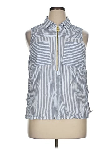 MICHAEL Michael Kors Sleeveless Button-Down Shirt (view 1)