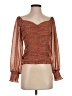 Promesa U.S.A. 100% Polyester Brown Long Sleeve Blouse Size S - photo 1